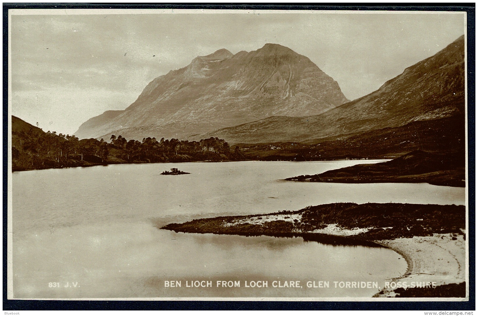RB 1182 - Real Photo Postcard - Ben Lioch From Loch Clare - Glen Torriden Ross-Shire - Ross & Cromarty