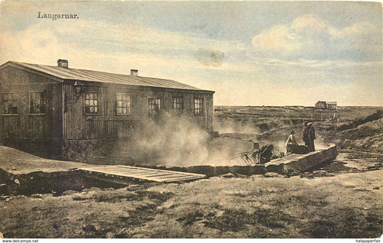 LAUGARNAR, ICELAND, C 1920, VINTAGE POSTCARD - Islande