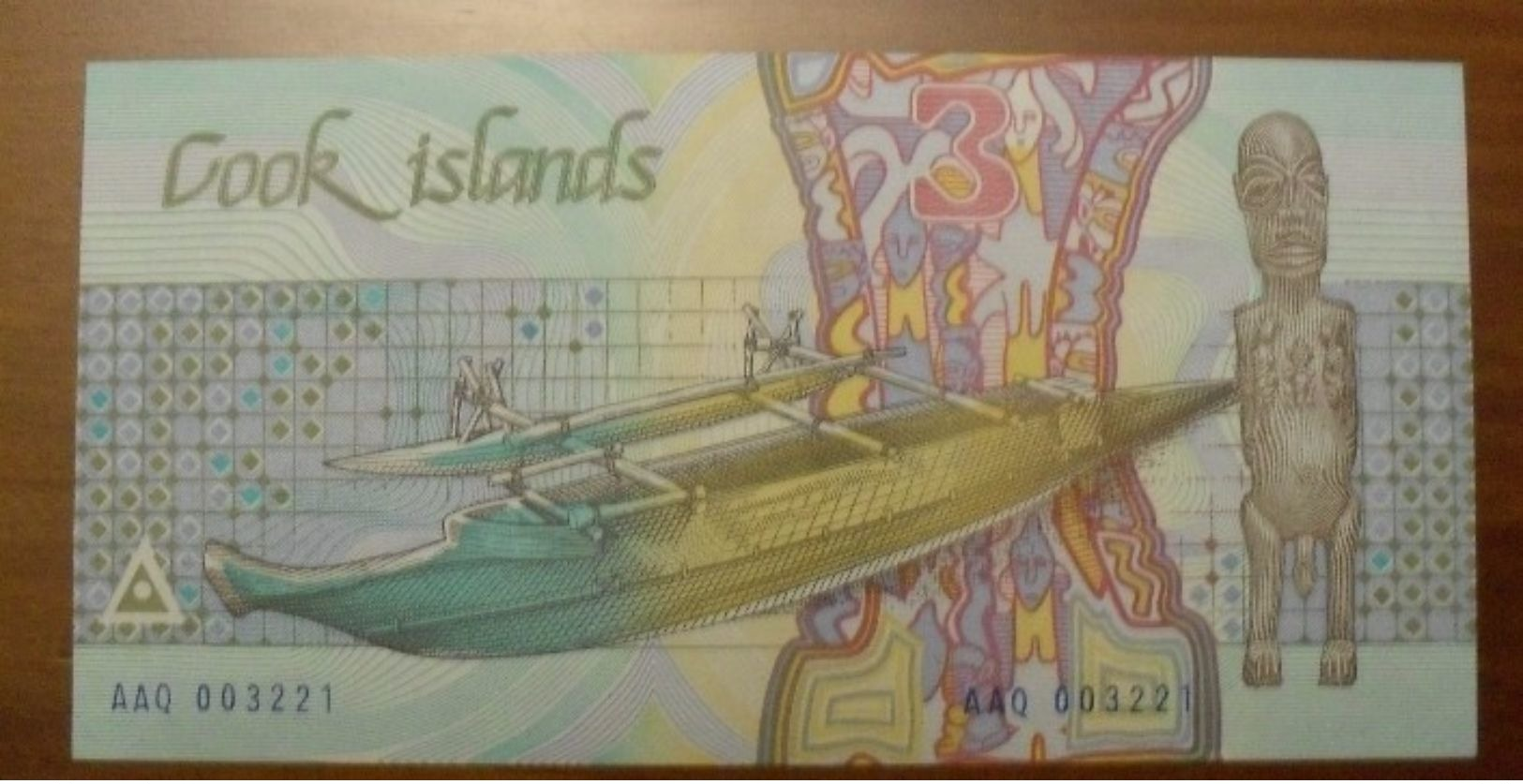 1987 - Cook Islands - 3 DOLLARS - AAQ  003221 - Cookeilanden