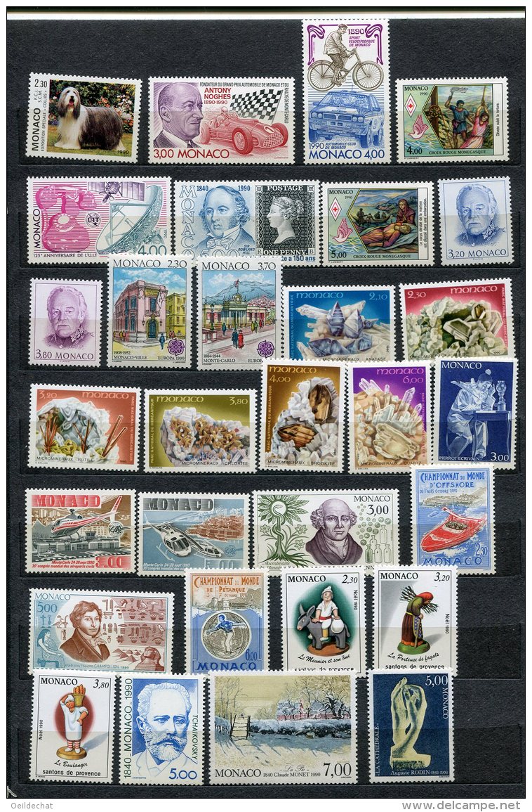 5632   MONACO   Collection**  N° 1715/25, 1730/48   TTB - Collections, Lots & Séries