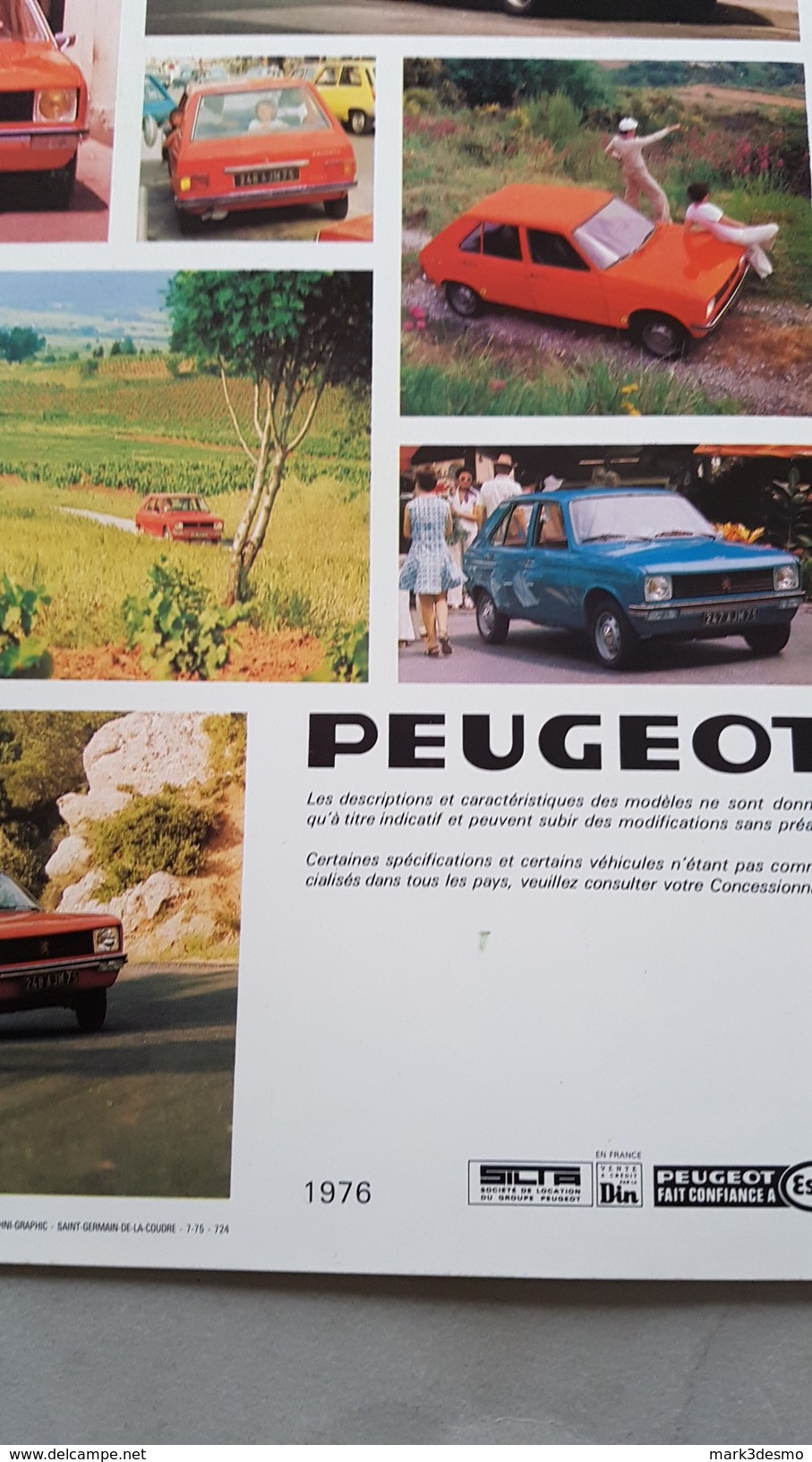 Peugeot 104 1976 Brochure Originale Auto - Auto