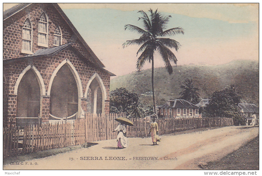 Sierra Leone - Freetown - Church (petite Animation) Pas Circulé, Colorisée - Sierra Leone