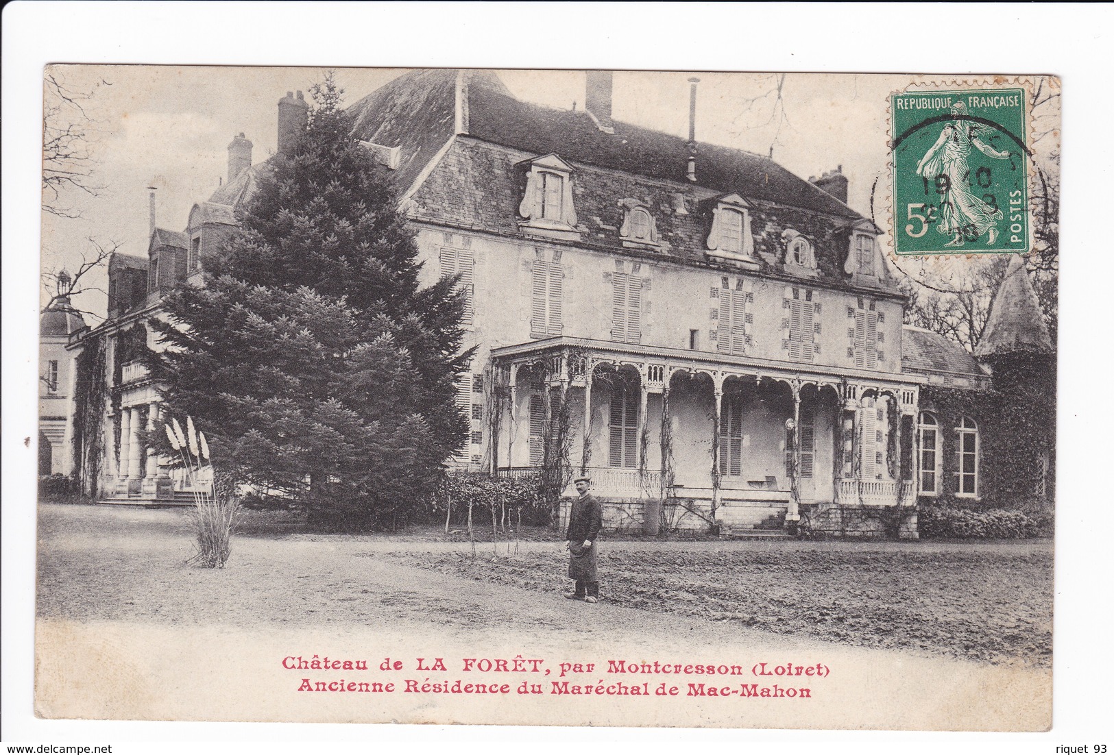 Château De LA FORET, Par Montcresson - Ancienne Résidence Du Maréchal De Mac-Mahon (timbre Taxe) - Sonstige & Ohne Zuordnung