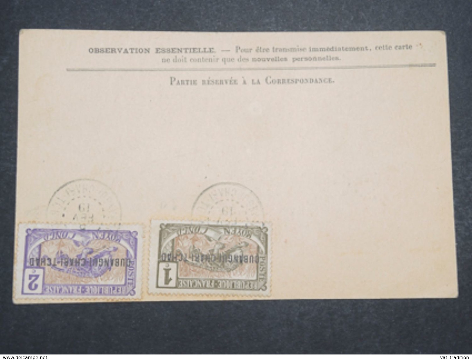 GABON - Carte De Franchise Militaire Pour Dijon En 1919 -  L 10527 - Covers & Documents