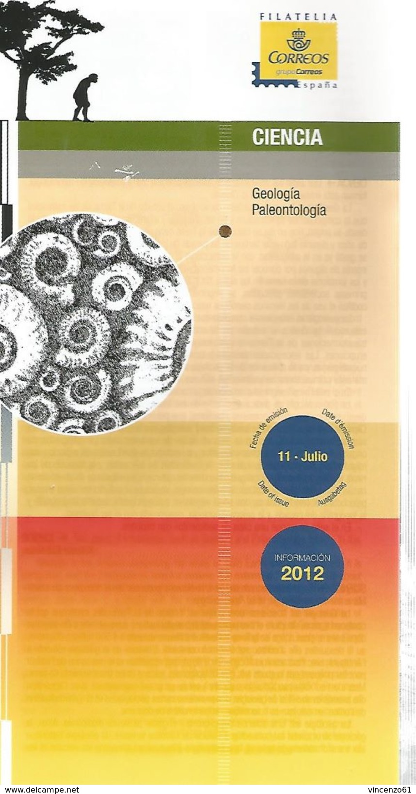 2012 Bollettino Correos De Espana Geologia Paleontologia - Sonstige & Ohne Zuordnung