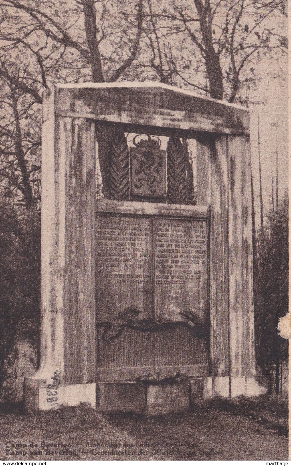 Camp De Beverloo-Monument Des Officiers De Gaillon-Gedenkteeken Der Officieren Van Gaillon - Leopoldsburg (Kamp Van Beverloo)