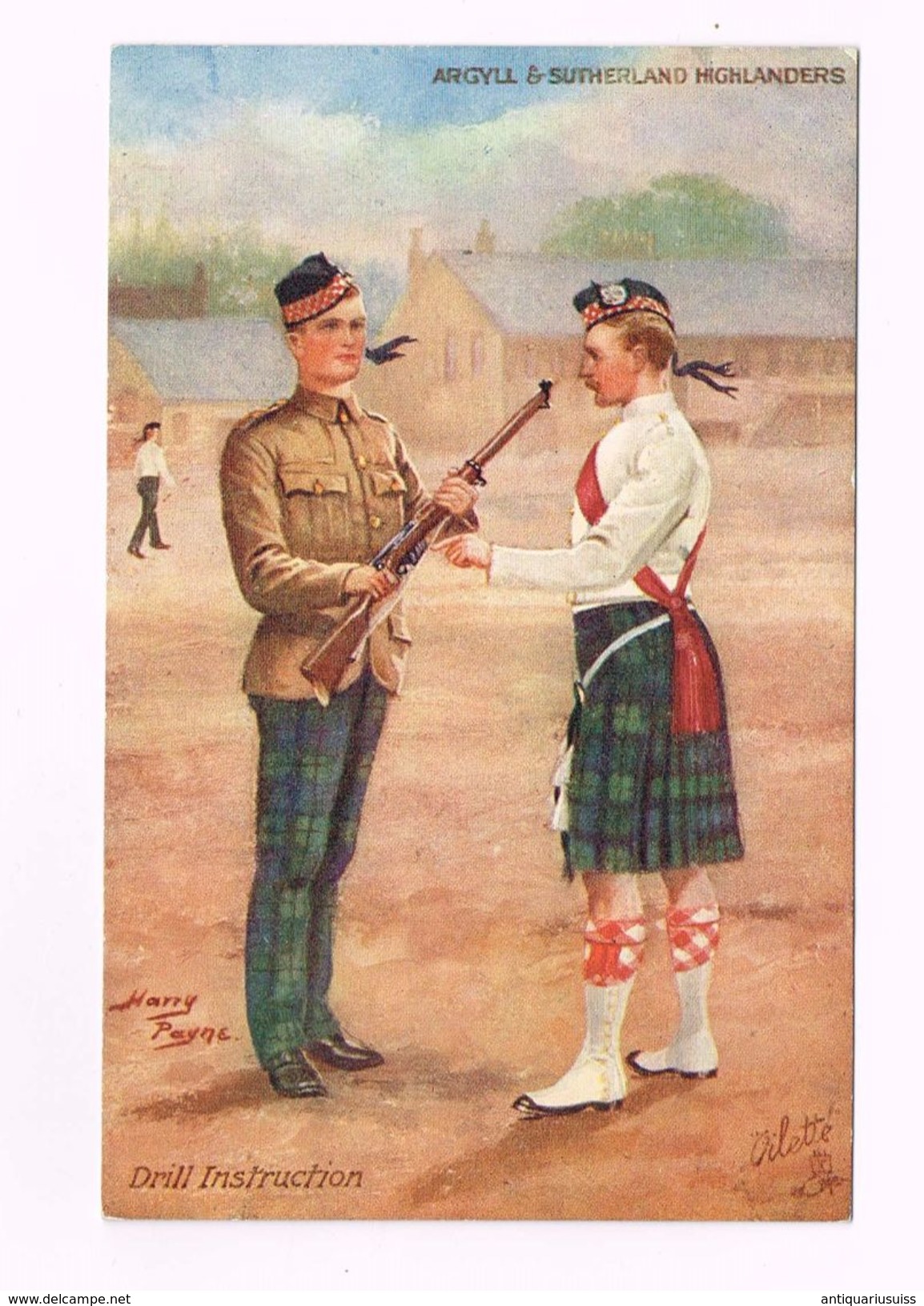 THE ARGYLL AND SUTHERLAND HIGHLANDERS - United Kingdom - Scottish Soldiers- Drill Instruction - Costumes