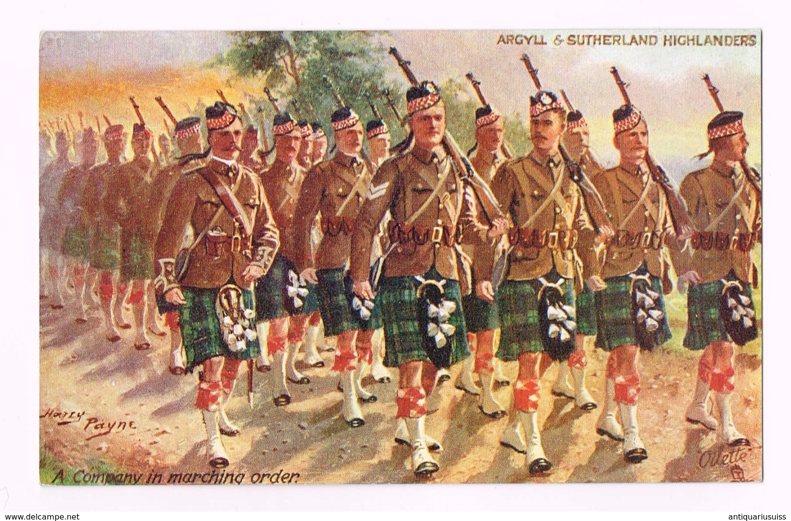 THE ARGYLL AND SUTHERLAND HIGHLANDERS - United Kingdom - Scottish Soldiers- A Company In March - Costumes