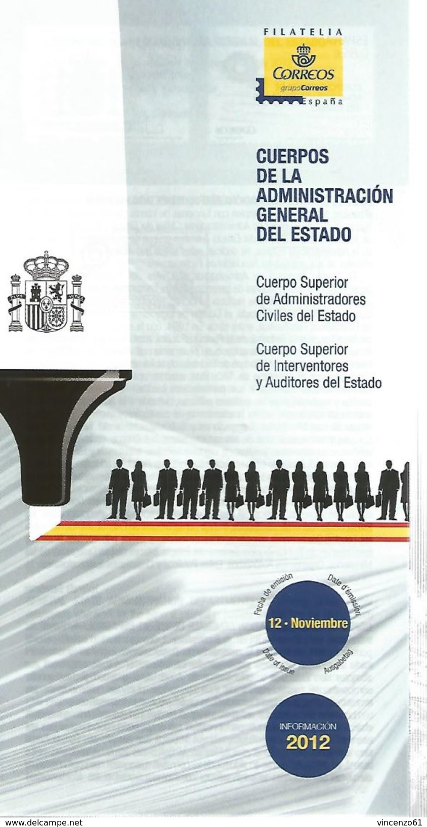 2012 Bollettino Correos De Espana Cuerpos De La Adminstracion General Del Estado - Other & Unclassified