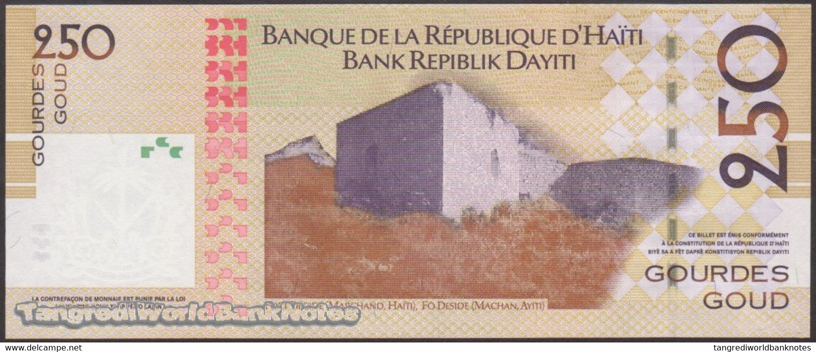 TWN - HAITI 276b - 250 Gourdes 2007 200th Ann. Of Independence - Hybrid Substrate - Prefix B UNC - Haiti