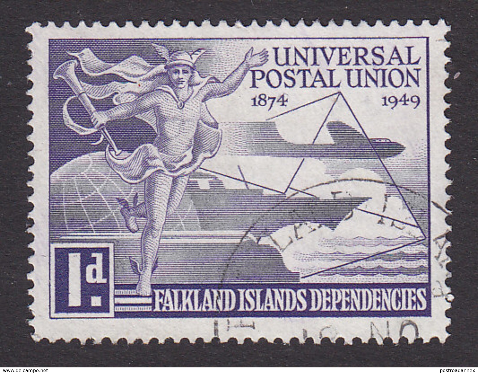 Falkland Islands Dependencies, Scott #1L14, Used, UPU, Issued 1949 - Islas Malvinas