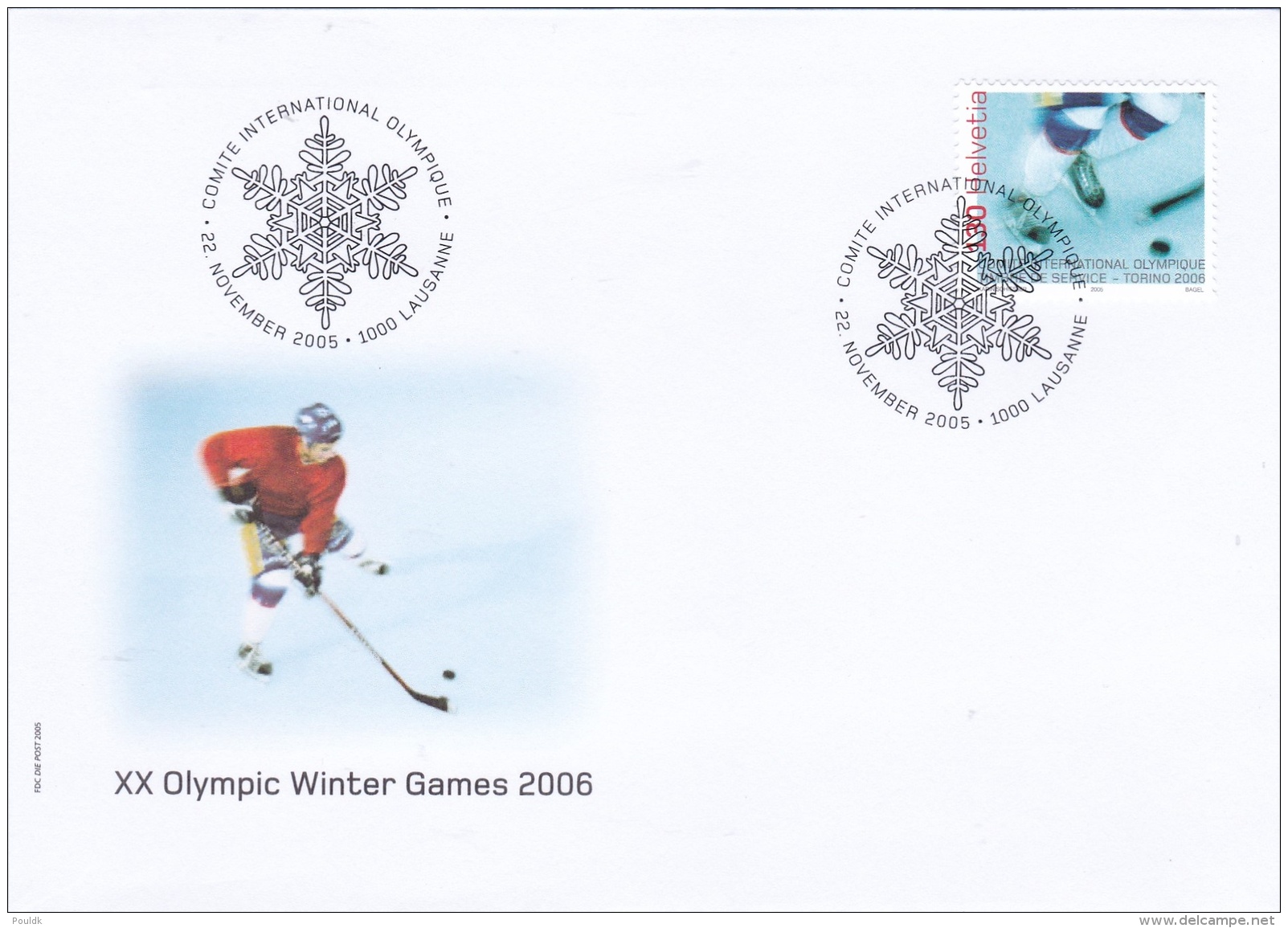 Switzerland 2006 FDC Olympic Winter Games Torino - Ice Hockey (DD11-26) - Inverno2006: Torino