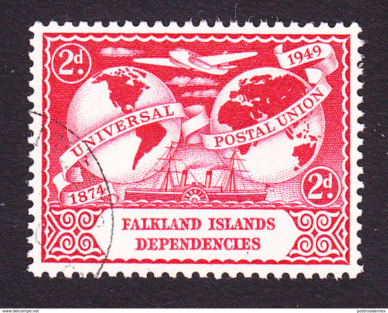 Falkland Islands Dependencies, Scott #1L15, Used, UPU, Issued 1949 - Falkland
