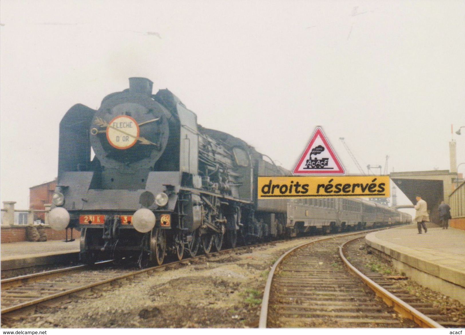 Pacific 231 K 31 Et Train Rapide "Flèche D'Or", à Calais-Maritime (62) - - Calais