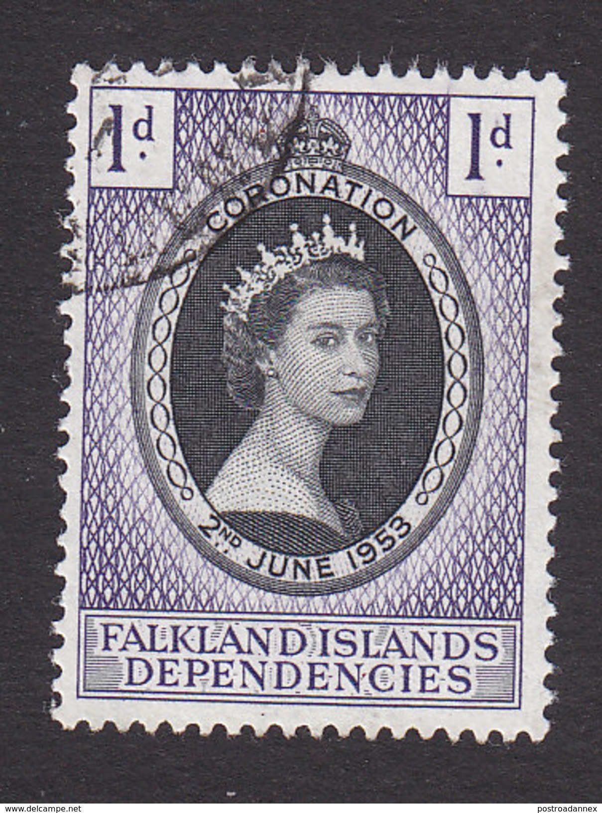 Falkland Islands Dependencies, Scott #1L18, Used, Coronation, Issued 1953 - Falkland