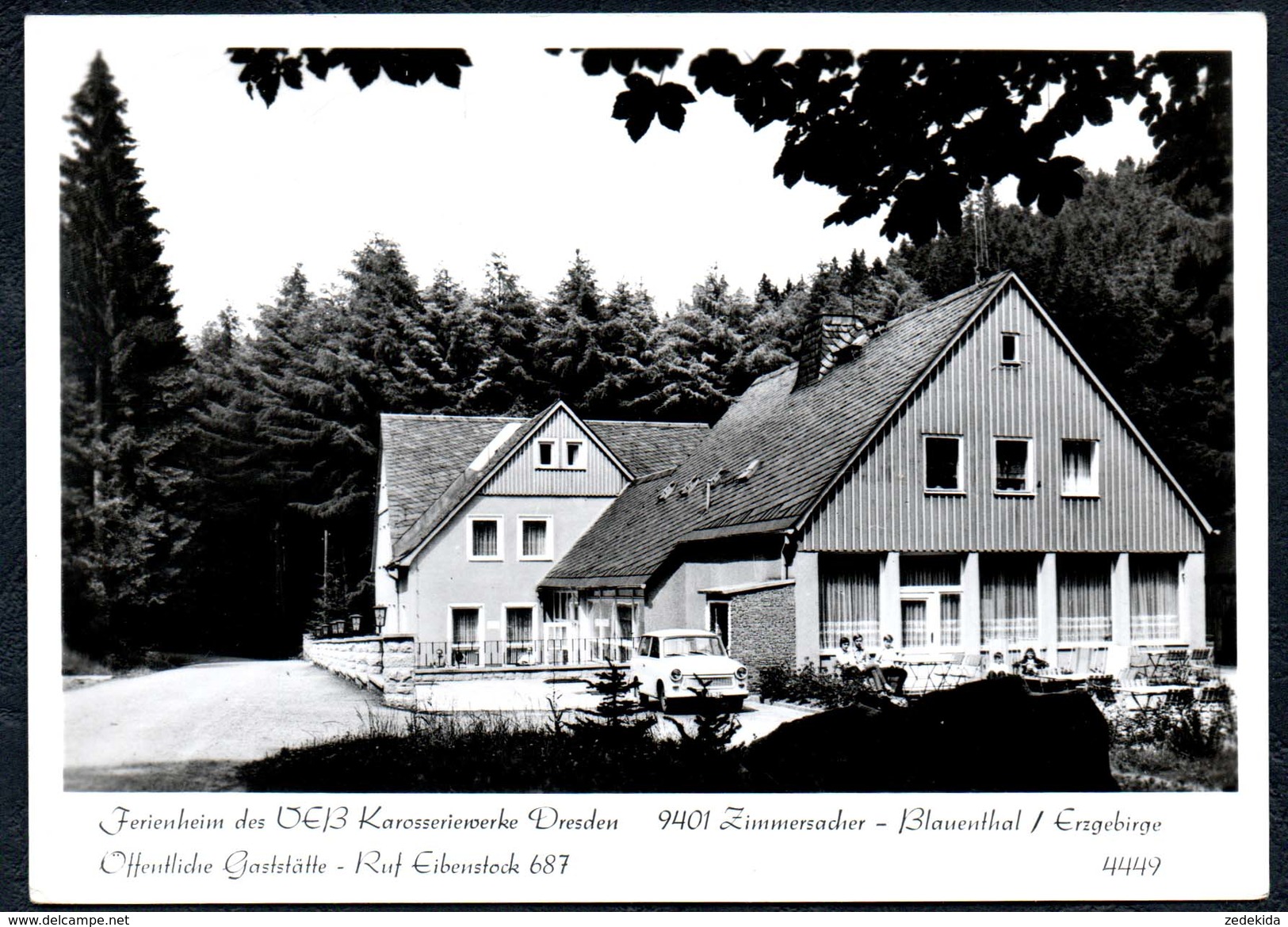 A9579 - Blauenthal Bei Eibenstock - Ferienheim VEB Karosseriewerke Dresden - Gaststätte - Hering - Gel 1981 - Eibenstock