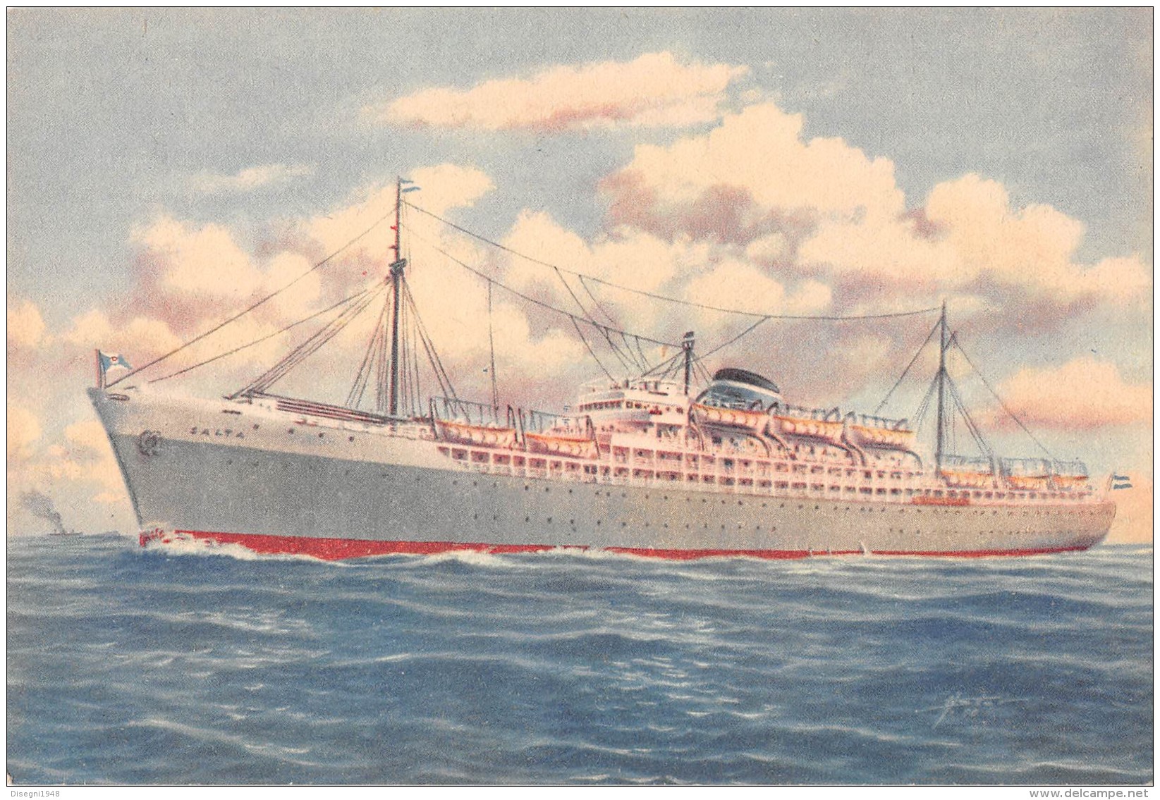 07168 "MOTOR SHIP BATORY GDYNIA - POLAND - POLISH OCEAN LINE" CART. ORIG. SPED. 1954 - Piroscafi