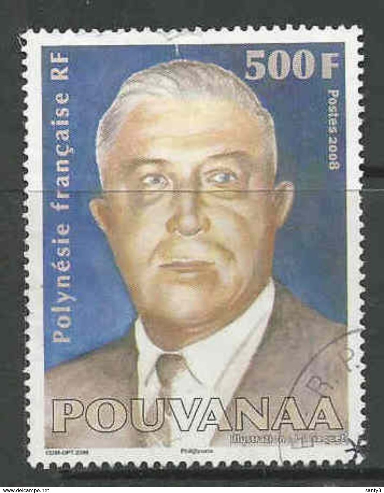 Frans-Polynesie, Yv  834 Jaar 2008, Hoge Waarde,  Gestempeld, Zie Scan - Gebraucht