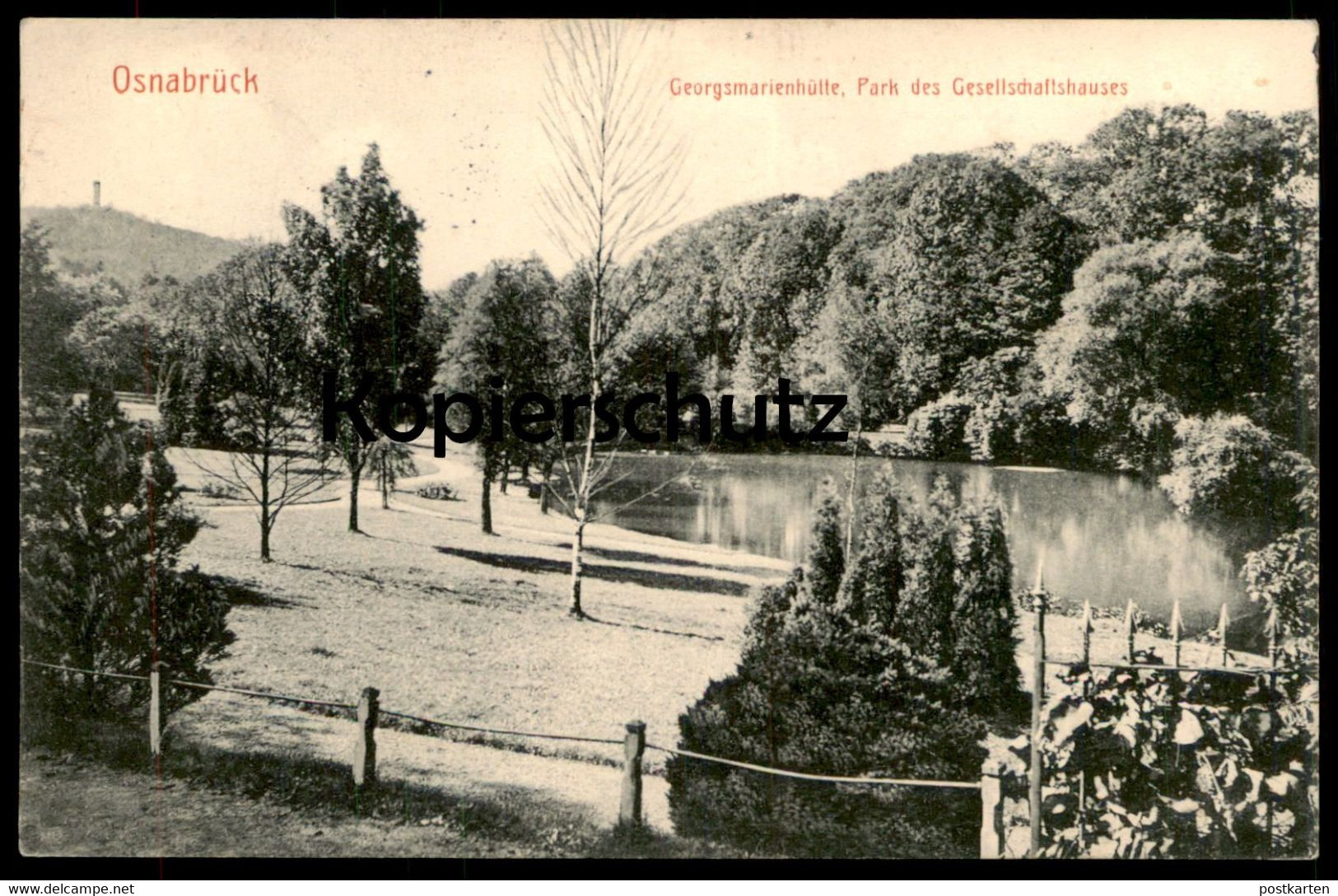 ALTE POSTKARTE OSNABRÜCK GEORGSMARIENHÜTTE PARK DES GESELLSCHAFTSHAUSES GESELLSCHAFTSHAUS Postcard Cpa AK Ansichtskarte - Georgsmarienhütte