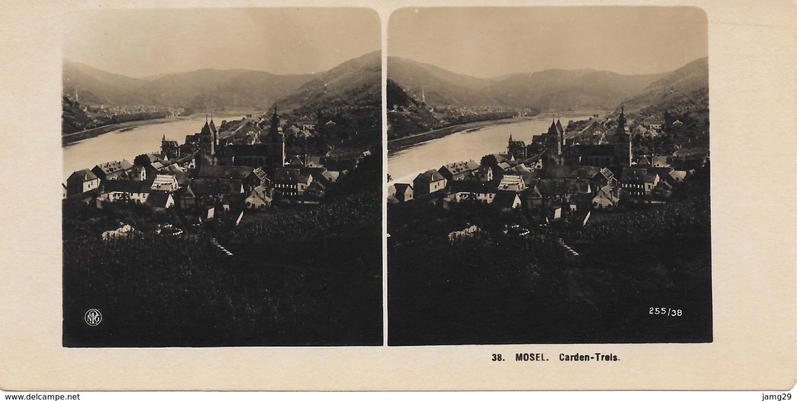 Stereofoto, Duitsland/Deutschland, Mosel, Carden-Treis, Ca. 1935 - Stereoscoop