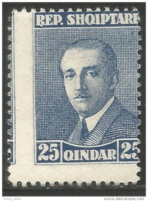 120 Albanie 1925 President Ahmed Zogu Décalage Perforations Shifted MH * Neuf CH (ALB-220) - Albanie