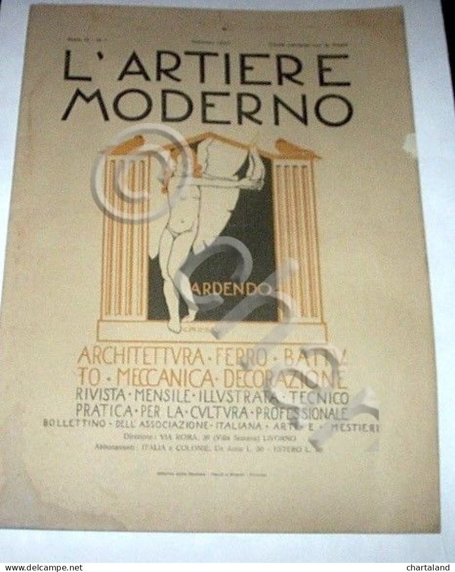 Rivista Architettura Ferro Battuto L'Artiere Moderno Anno III N° 1 - 1927 - Non Classificati