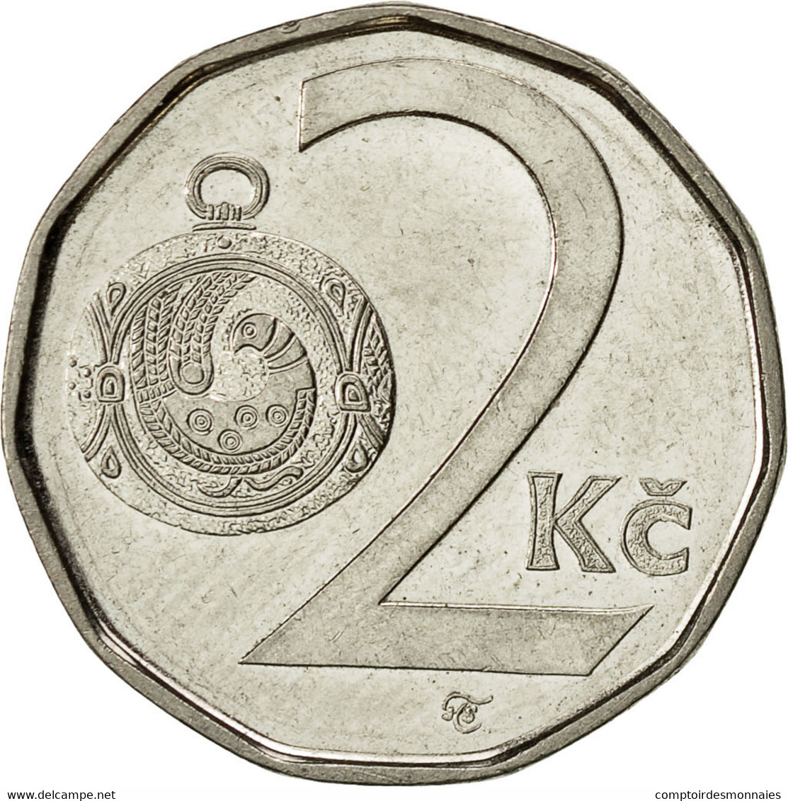 Monnaie, République Tchèque, 2 Koruny, 2001, SUP, Nickel Plated Steel, KM:9 - Tchéquie