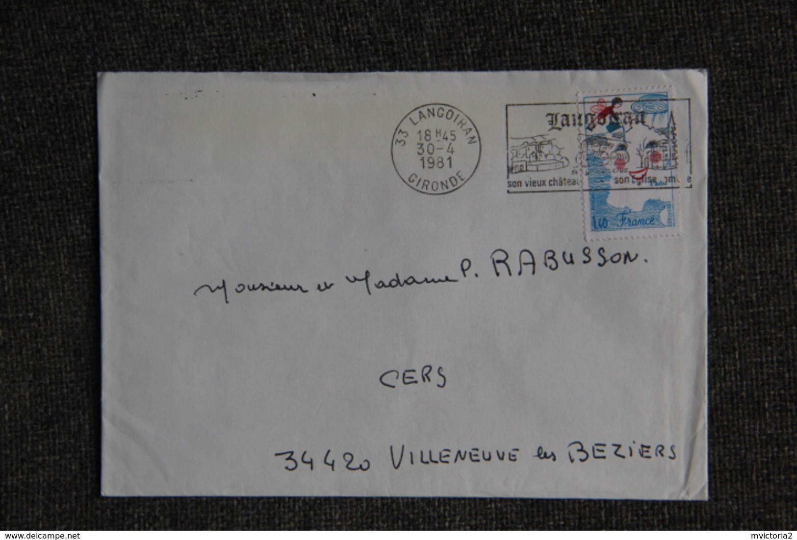 Lettre De LANGOIRAN (33) Vers CERS (34) - 1961-....