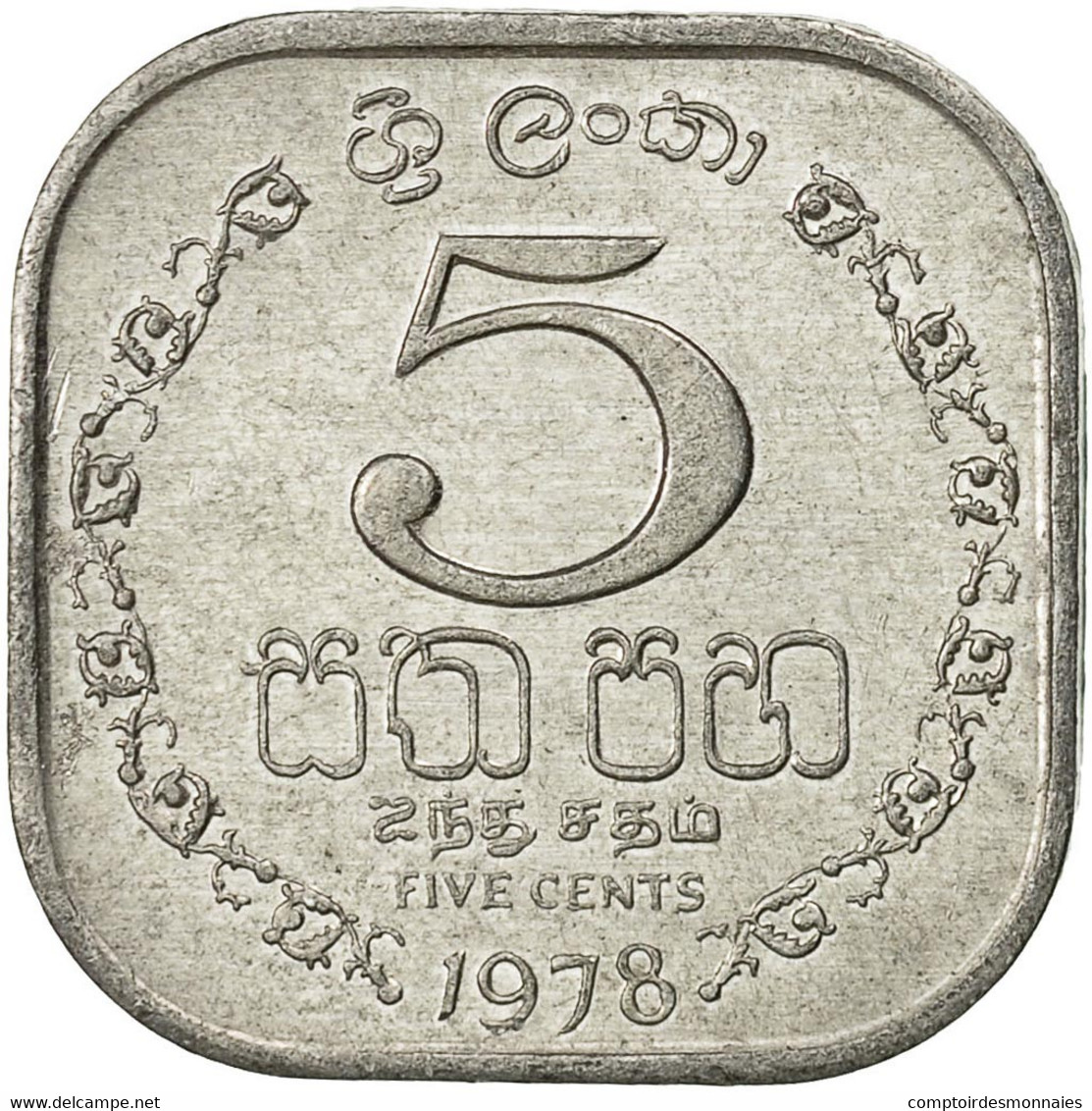 Monnaie, Sri Lanka, 5 Cents, 1978, TTB, Aluminium, KM:139a - Sri Lanka