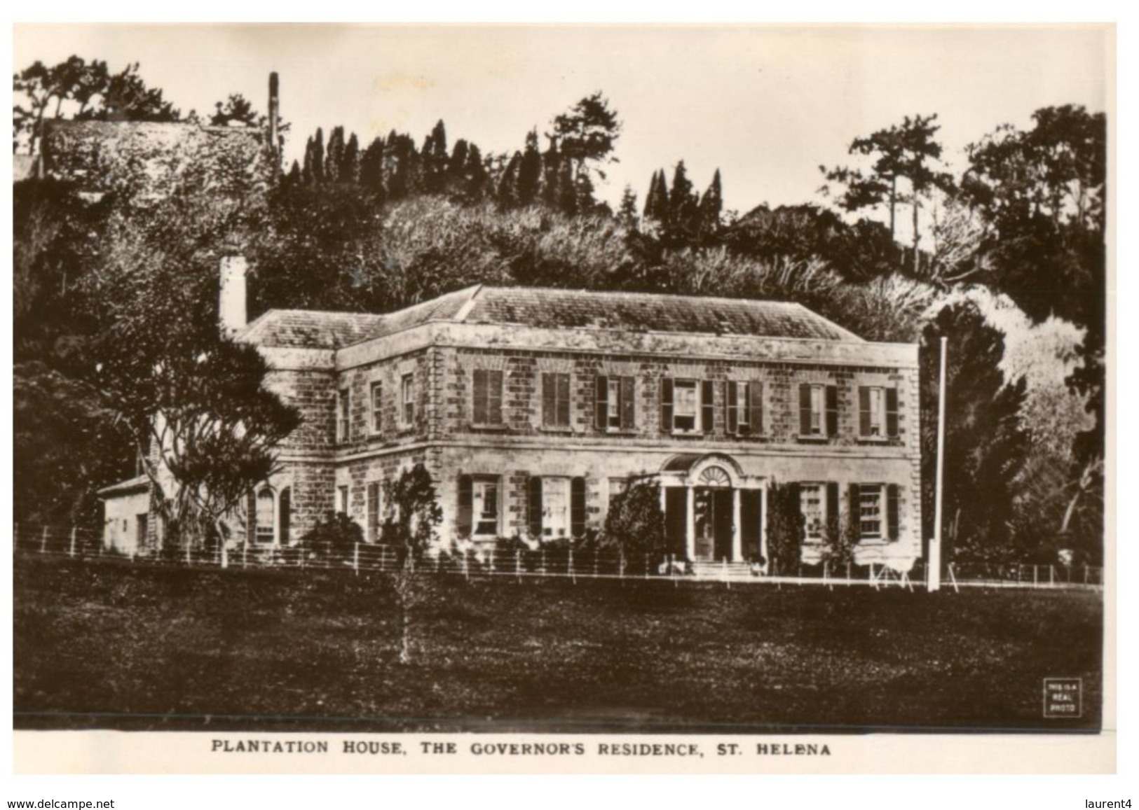 (105) Very Old Postcard / Carte Ancienne - St Helena Island - Government Residence - Sant'Elena