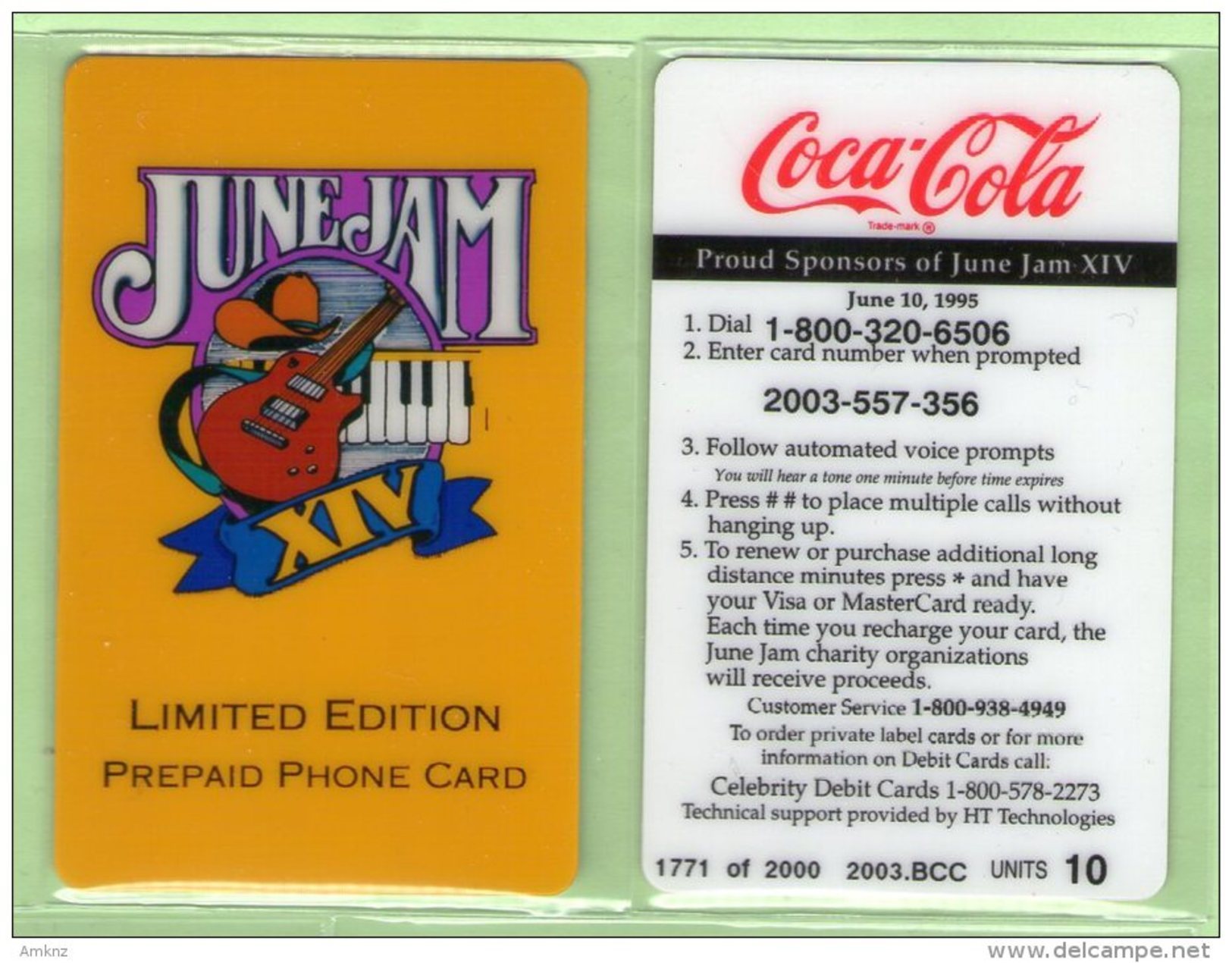 USA - HTT - 1995 June Jam - Coca Cola 10u - Mint - Other & Unclassified