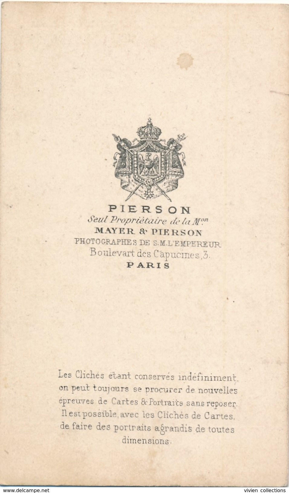 Photo D'un Général Français Peu Avant Guerre De 1870 - Photographe Pierson (de L'empereur) Bd Des Capucines à Paris - Anciennes (Av. 1900)