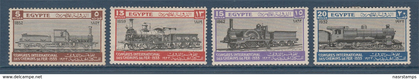 Egypt - 1933 - ( International Railroad Congress, Heliopolis ) - MH (*) - Nuevos