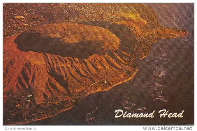 Hawaii Oahu Aerial View Diamond Head And Black Point 1973 - Oahu
