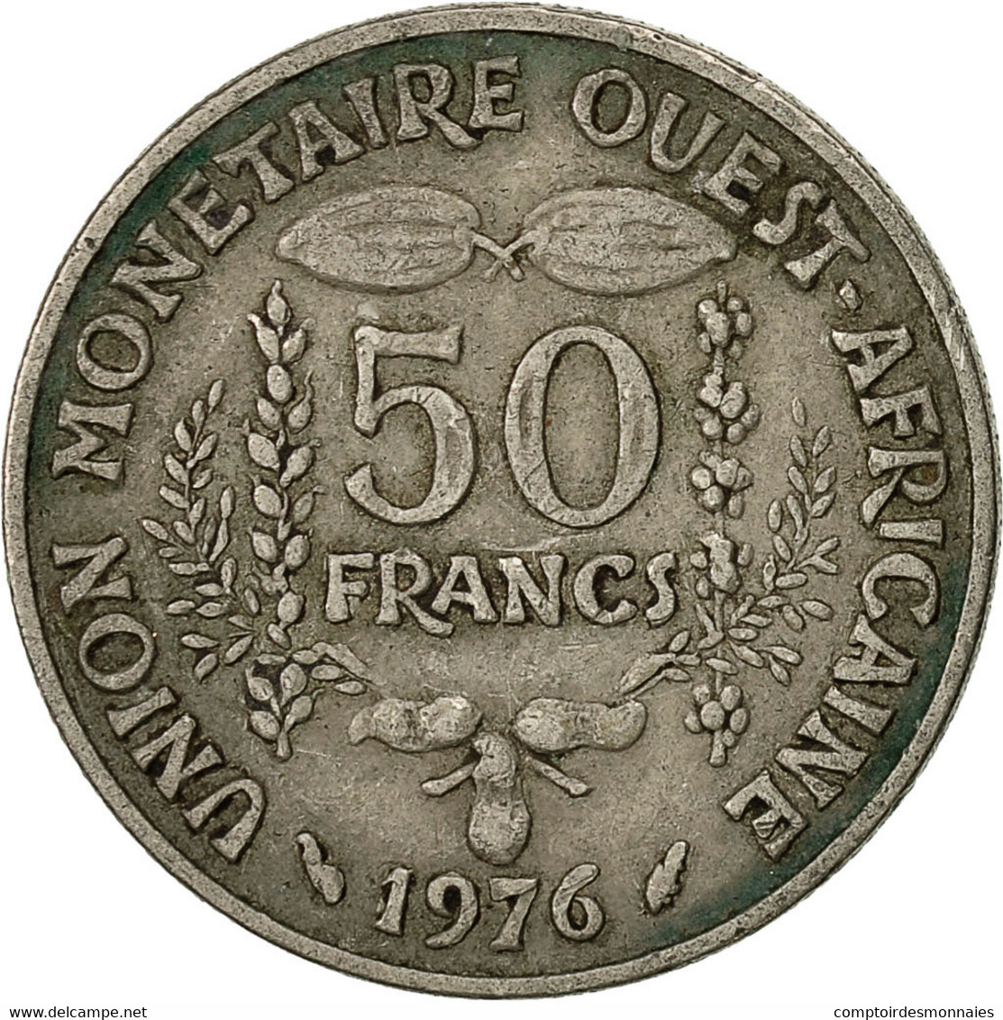 Monnaie, West African States, 50 Francs, 1976, Paris, TTB, Copper-nickel, KM:6 - Côte-d'Ivoire