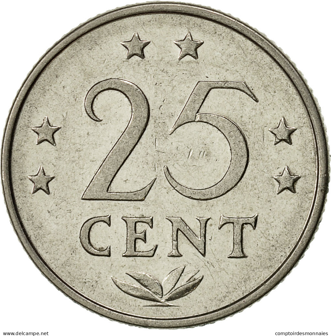 Monnaie, Netherlands Antilles, Beatrix, 25 Cents, 1971, SUP, Nickel, KM:11 - Antilles Neérlandaises