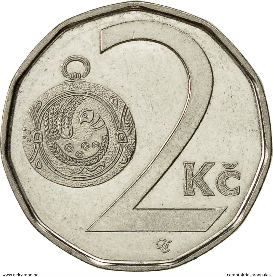 Monnaie, République Tchèque, 2 Koruny, 2001, TTB, Nickel Plated Steel, KM:9 - Tchéquie