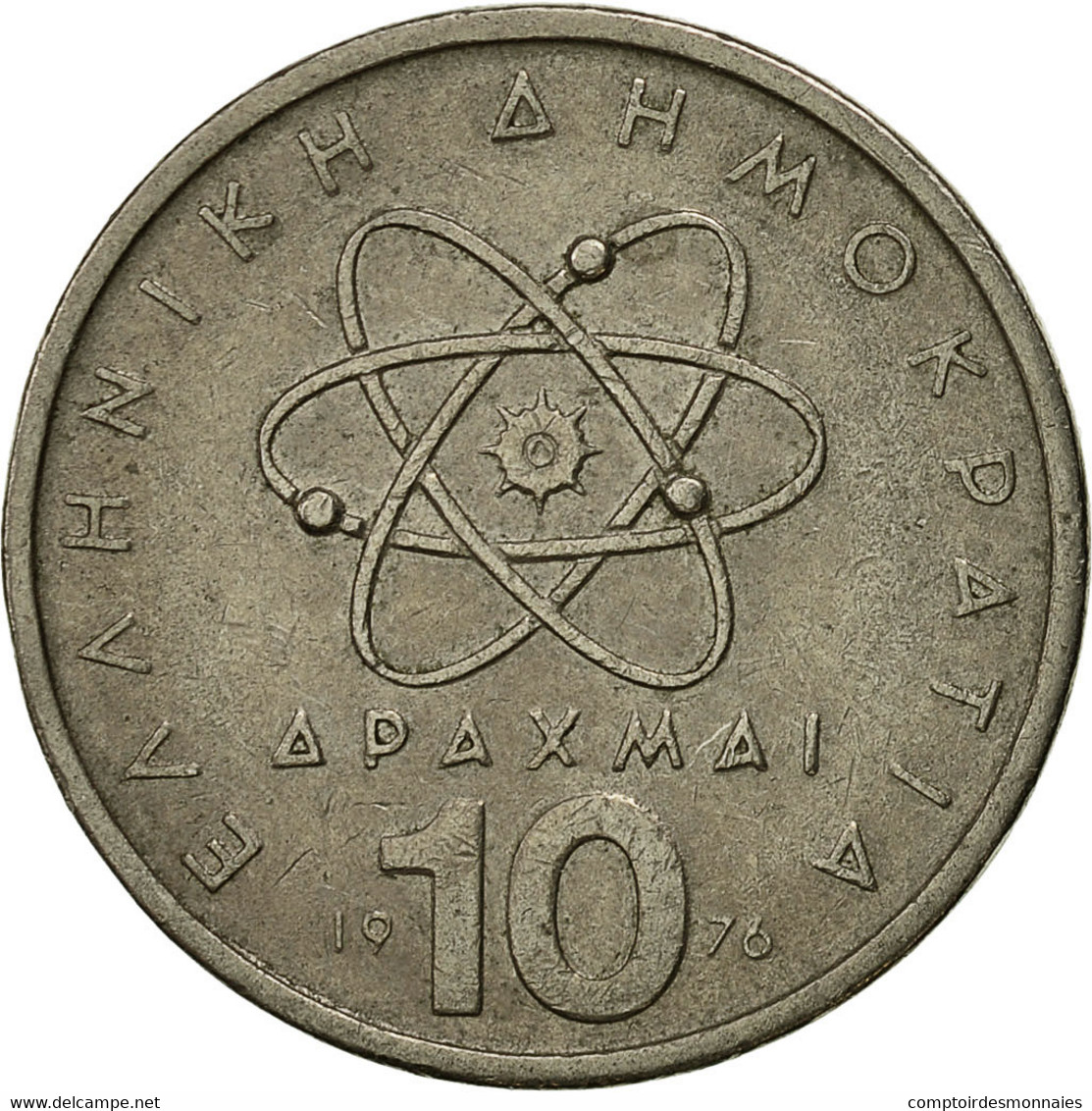 Monnaie, Grèce, 10 Drachmai, 1976, TTB, Copper-nickel, KM:119 - Greece