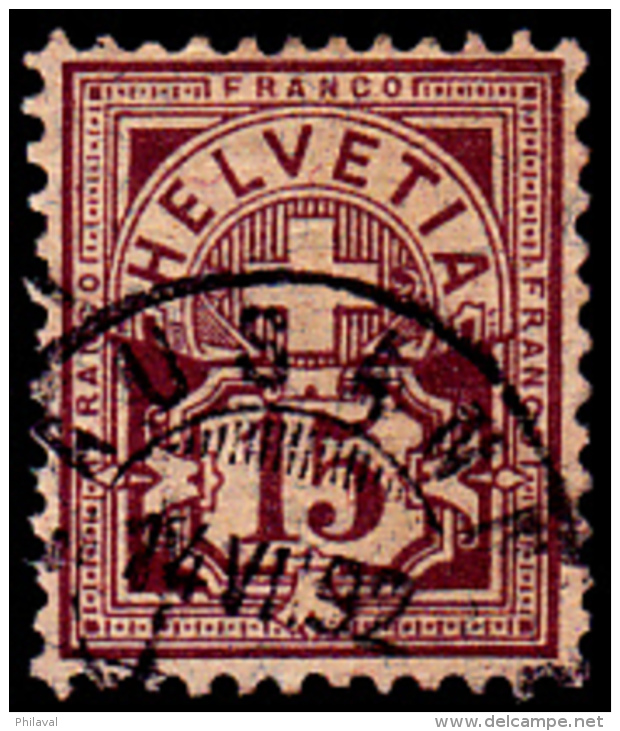 No 64 A = 1892 ( Le 64 B Et De 1894 ) - Oblitéré LAUSANNE - Oblitérés