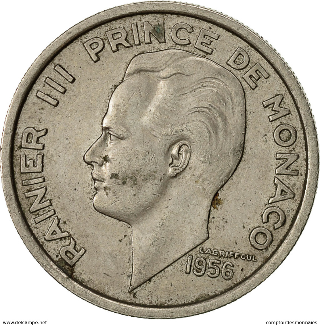 Monnaie, Monaco, Rainier III, 100 Francs, Cent, 1956, TTB, Copper-nickel - 1949-1956 Franchi Antichi