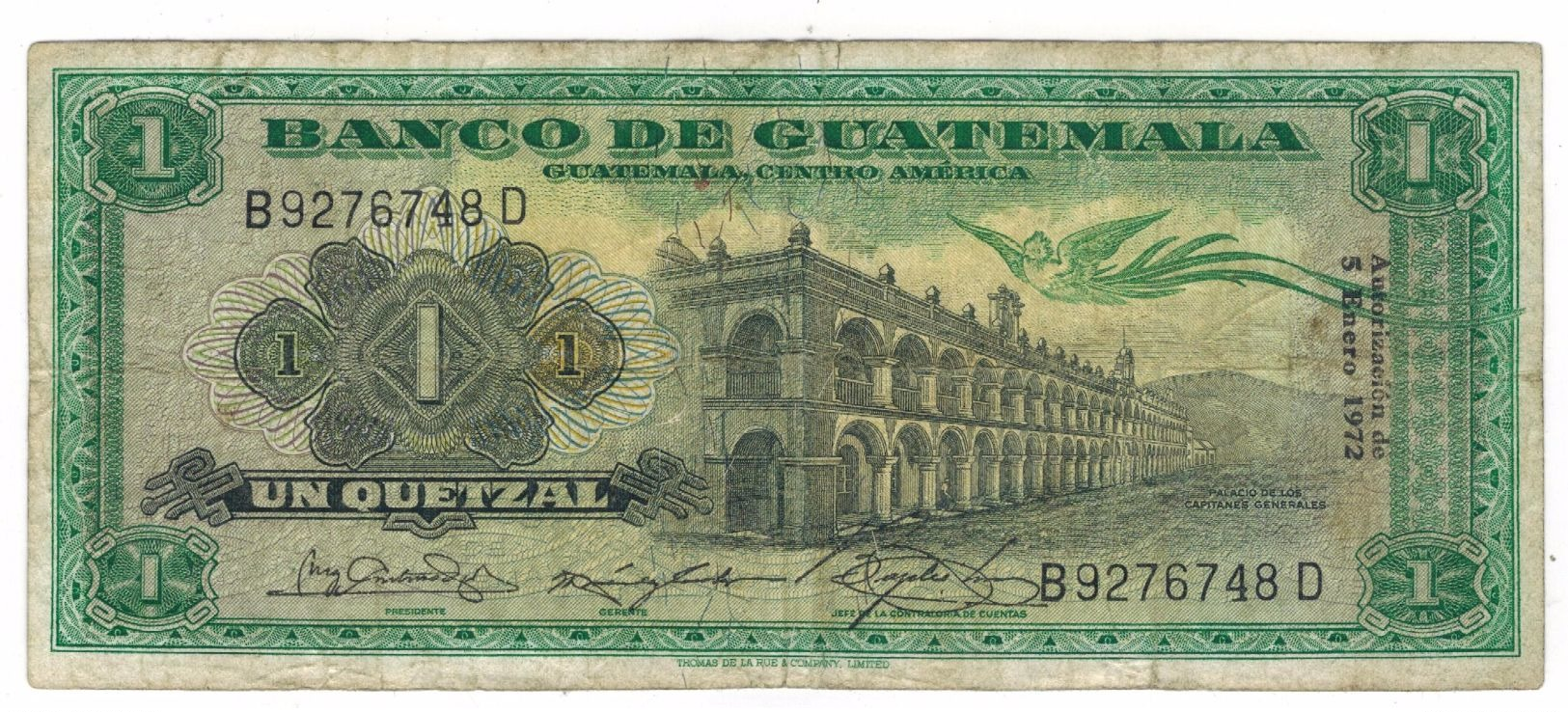 Guatemala 1 Qz. 1972 F/VF. - Guatemala