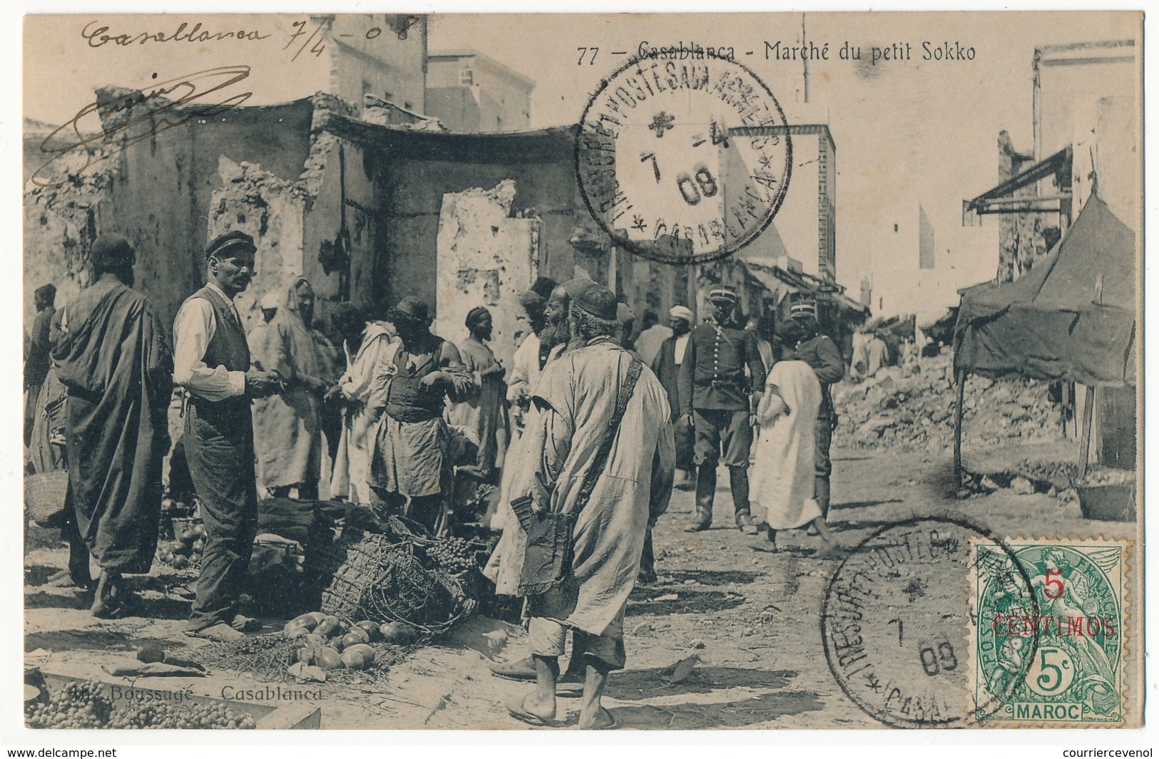 6 CPA - Campagne Du MAROC - Casablanca + Ber Rechid : Grande Mosquée, Petit Sokko, La Poste ... - Casablanca