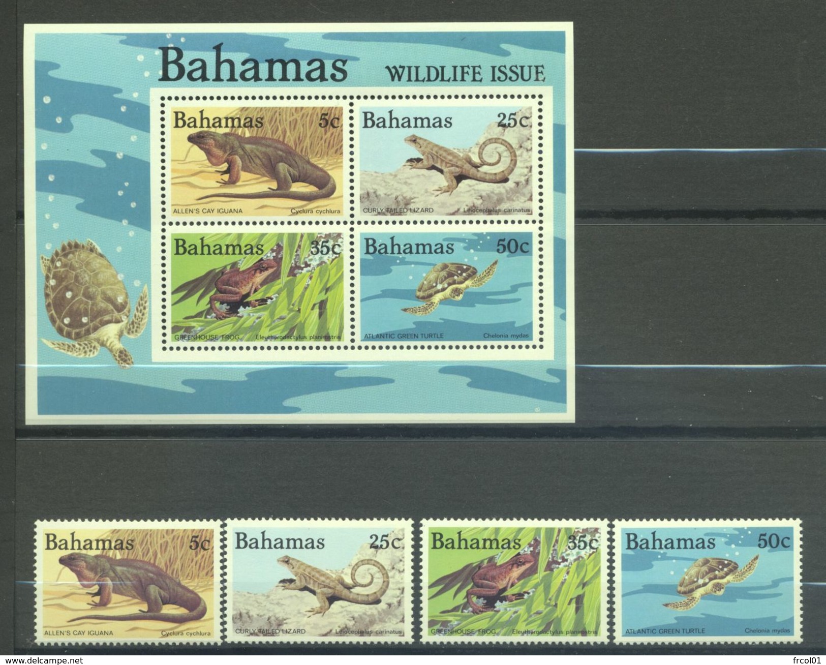 Bahamas, Yvert 563F/563J+BF41A, Scott 564/567&564a/567a, MNH - Bahama's (1973-...)