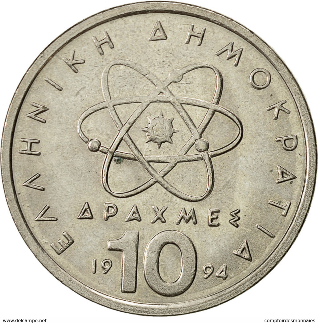 Monnaie, Grèce, 10 Drachmes, 1994, TTB, Copper-nickel, KM:132 - Grèce