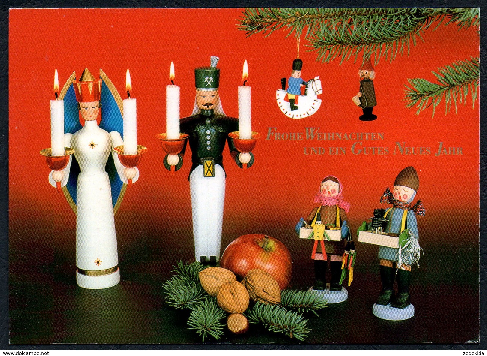 A7036 - Glückwunschkarte - Weihnachten - Engel Angel - Erzgebirgische Volkskunst - Adam TOP - Autres & Non Classés