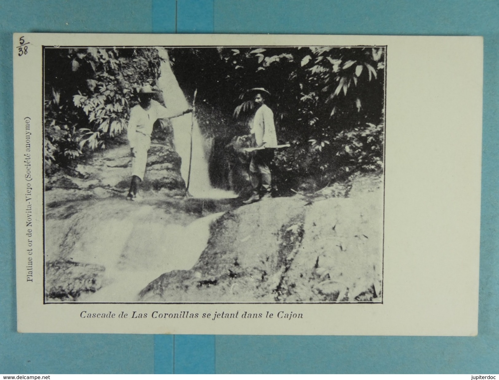 Platine Et Or De Novita-Viejo Cascade De Las Coronillas Se Jetant Dans Le Cajon - Colombia