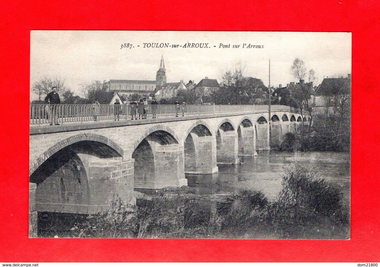 71 - Toulon Sur Arroux  : Le Pont, Animé, Cpa écrite - Autres & Non Classés