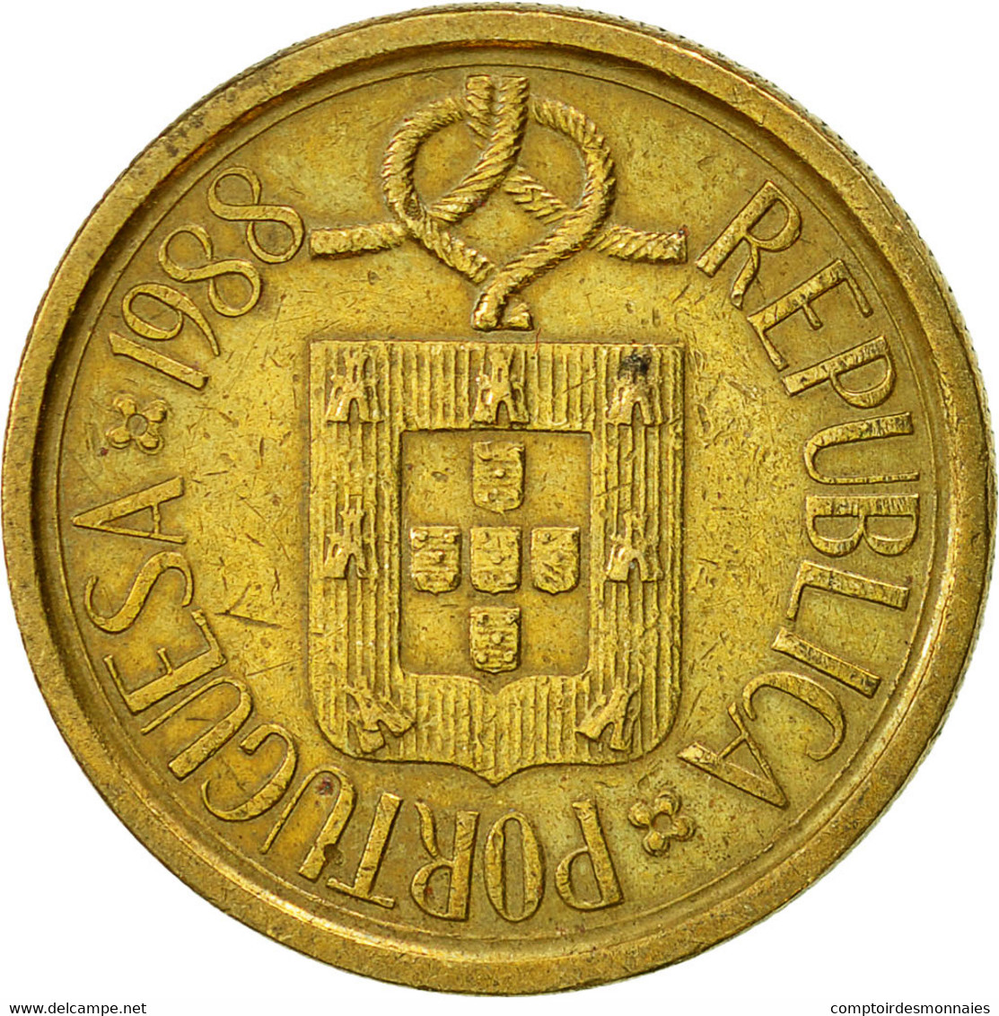 Monnaie, Portugal, 5 Escudos, 1988, TTB, Nickel-brass, KM:632 - Portogallo