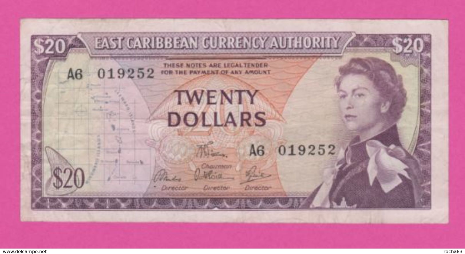 EAST  CARIBBEAN - 20 Dollars De 1965 - Pick 15e - VF - Caraïbes Orientales