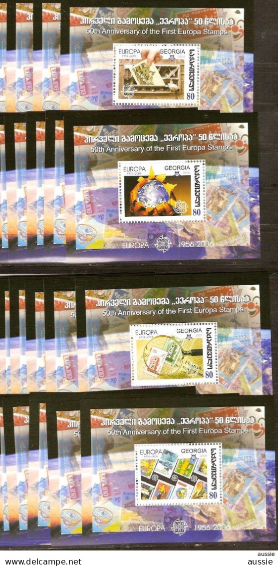 Georgie Georgia 2006 Yvertn° 5 X Bloc 34-37 *** MNH Cote 100 €    Cinquantenaire Des Europa 50 Ans - Géorgie